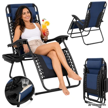 Verk Group Garden beach lounger folding cushion gravity reinforced soft