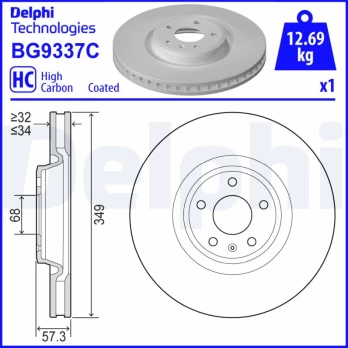 DELPHI BG9337C Brake Disc