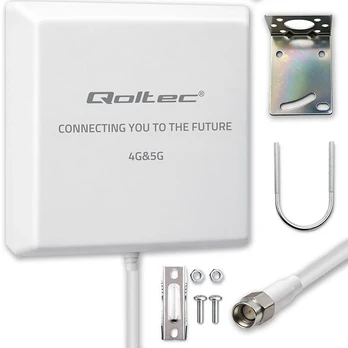 Qoltec 4G 5G LTE antenna | 9dBi | directional | external | SMA | waterproof | 3m
