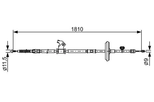 Trosas, stovėjimo stabdys BOSCH 1 987 482 507