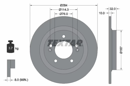 TEXTAR 92333303 Brake Disc