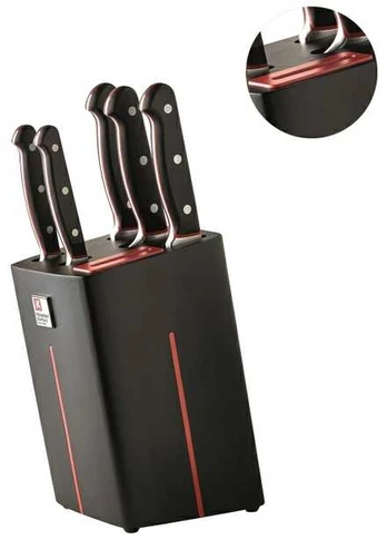 Richardson Sheffield VELOCITY - 5 pc peilis block with sharpener - juodas