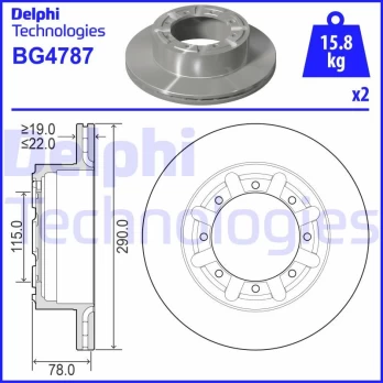 Stabdžių diskas DELPHI BG4787