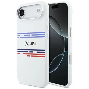 Dėklas BMW M Silicon Horizontal Line MagSafe do iPhone Air balta