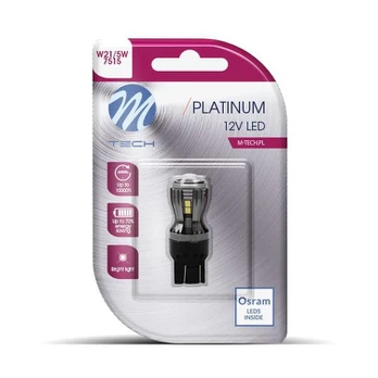 M-TECH LED lemputė T20 | W21/5W | double CANBUS 12-24V Balta
