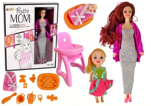 Lėlių rinkinys Lean Toys Pretty Mom, 30 cm