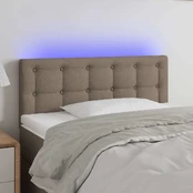 Galvūgalis su LED, taupe spalvos, 100x5x78/88cm, audinys kaina