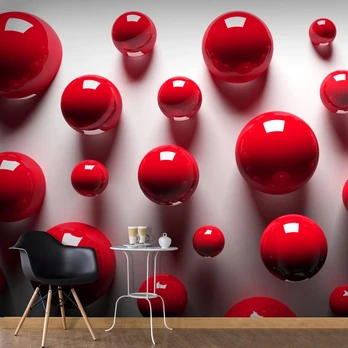Artgeist Fototapetas - Raudona Balls