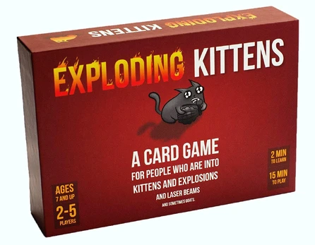 Stalo žaidimas Exploding Kittens, (Anglų kalba)