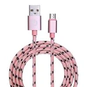 Garbot Grab&Go 1m Braided Micro-USB Cable Rožinė
