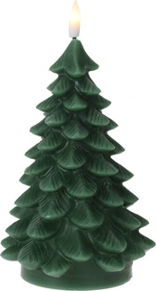 LED žvakė kalėdinė eglutė, 17 cm