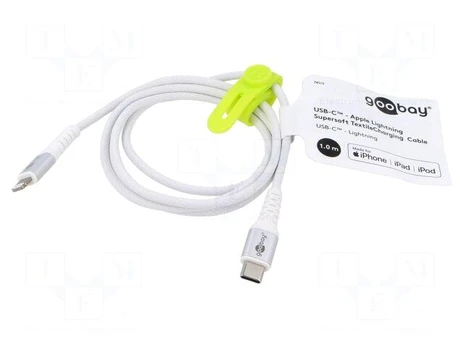 Cable | USB 2.0 | Apple Lightning plug,USB C plug | 2m | white | 60W