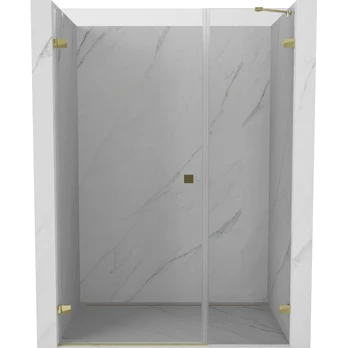 Dušo durys Mexen Lunar-B Left, 125 cm x 200 cm, aukso