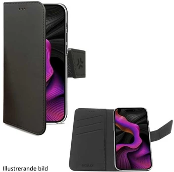 Dėklas Celly Wally Wallet Case iPhone 16 Plus Svart