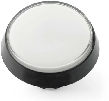 Oem Didelis mygtukas 6cm - baltas - pasviręs