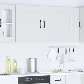 Sieninės virtuvės spintelės 2vnt "Kalmar" White Engineered Wood