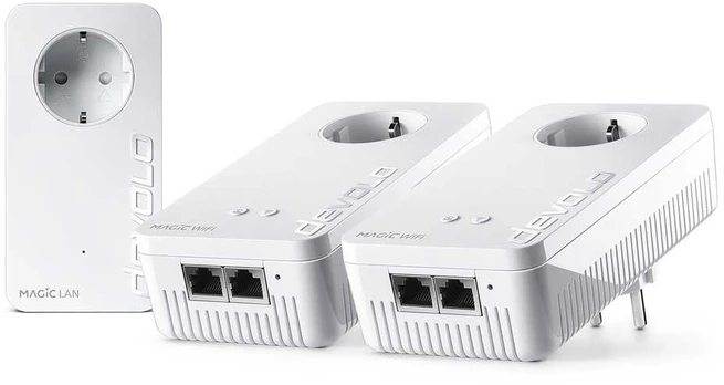 Šakotuvas devolo Magic 2 WiFi 6 next Powerline Multiroom Kit 2x devolo Magic 2 WiFi 6 next Adapteris, 1x devolo Magic 2 LAN Adapteris