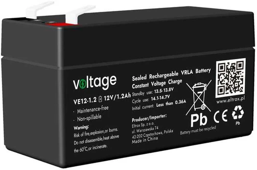 Akumuliatorius AGM Voltage 12V 1.2Ah VE12-1.2