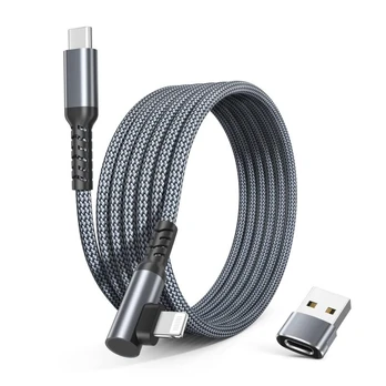 Kampinis USB C–Lightning laidas su USB A adapteriu 2 m
