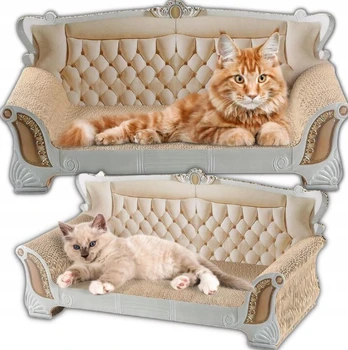 Kartoninė kačių draskyklė sofa, 52x22x23cm