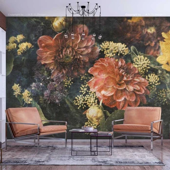 Artgeist Fototapetas - Retro Flowers - First Variant