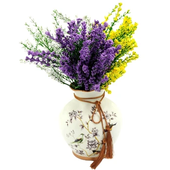 Dirbtinė gėlių puokštė, 36 cm : Spalva - Violetinė