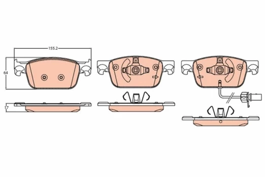 TRW GDB2127 Brake pad set