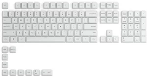 Klaviatūros dangtelis Glorious PC Gaming Race GPBT Arctic White US, balta kaina