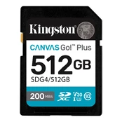 KINGSTON 512GB UHS-I SD Memory Card (Class 10, U3, V30) kaina