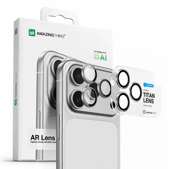AmazingThing Sapphire Camera Glass for iPhone 17 Pro / Pro Max - with Sidabrinis Frame