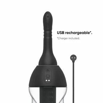 Nexus Automatic Thrusting Intimate Hygiene System 350ml Silicone Black