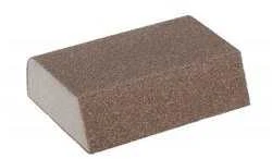 Festa Abrasive sponge, 100 x 70 x 25 mm, chamfered, coarse 80