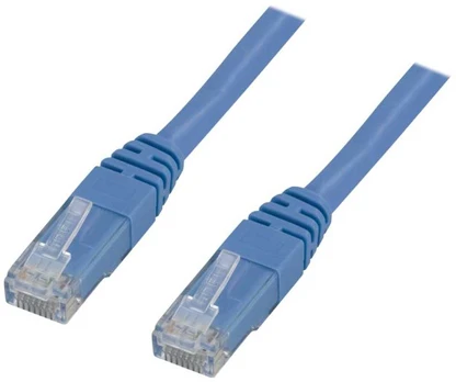 DELTACO - Patchkabel - RJ-45 (han) til RJ-45 (han) - 20 m - UTP - CAT 6 - strenget - blå