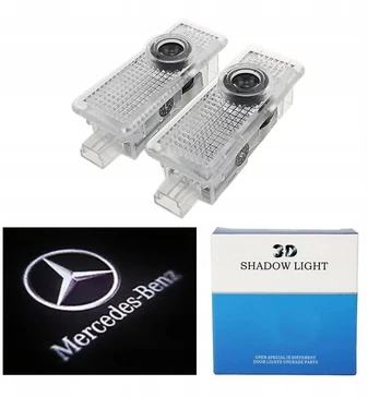 2x Led logo projektorius Mercedes C Cla C117 Cls C218 A207 C207 E E200-e550