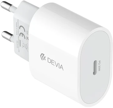 Devia wall charger Rocket PD QC 20W 1x USB-C baltas