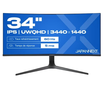 Monitorius JAPANNEXT JN-IPS340UWQHD60C-C65W-HS-W