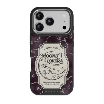 Moonlit Lovers - iPhone 17 Pro Case, Elite Dark (MagSafe) / Silver