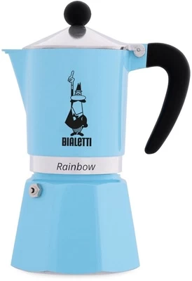 Perkolatorius Bialetti Moka Rainbow, 0.13 l, žydra