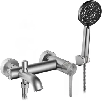 Vonios maišytuvas su dušo komplektu REA Foster, Brushed Nickel