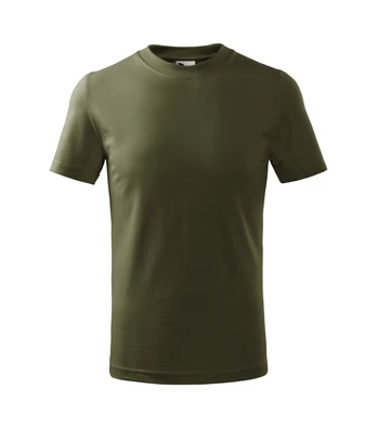 Vaikiški Marškinėliai MALFINI Basic 138 Military 160g/m2