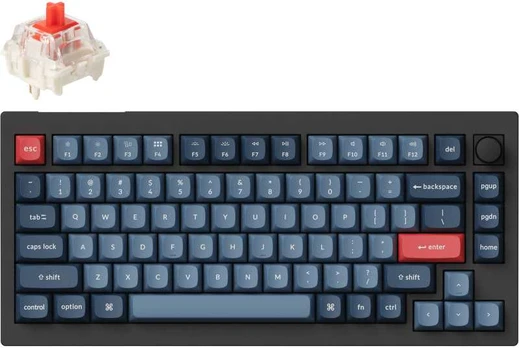 Keychron V1 Max Gateron Raudona Switch Belaidė Klaviatūra