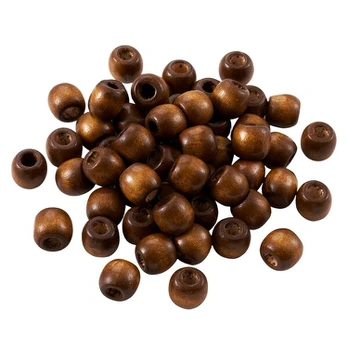 Mediniai karoliukai, 02 Brown 200PCS