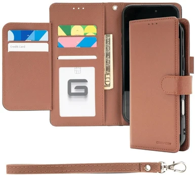 Dėklas Mercury Essential Diary do iPhone 17 Pro Max / 18 Pro Max ruda