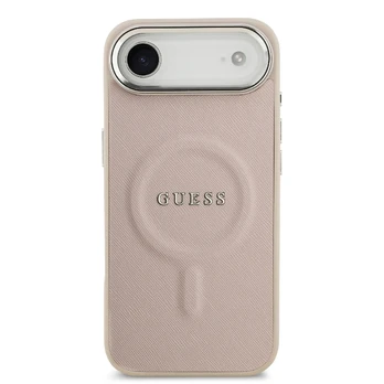 Dėklas Guess PU Saffiano MagSafe Case for iPhone Air Rožinė
