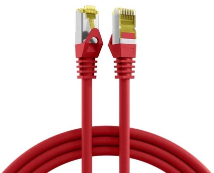EFB RJ45 Patchkabel Cat.6A S/FTP LSZH Cat.7 Rohkabel raudona