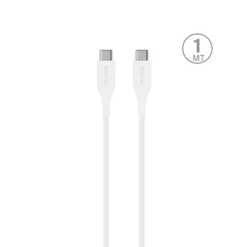 Puro Elektrik Puro Plain USB-C - USB-C 2A 1m Cable - Baltas