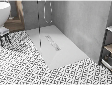 Stačiakampis dušo padėklas Mexen Toro SMC, 150 x 70 cm, Baltas+Inox