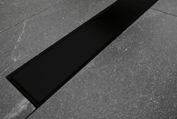 Dušo latakas Besco Virgo Nero Duo, 60 cm kaina