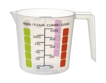 Virtuvinis ąsotis su matavimo taurele Plastikinis SAM 0,5 l