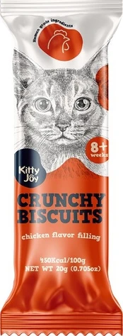 Skanėstas katėms Kitty Joy Crunchy Biscuits, vištiena, 0.02 kg